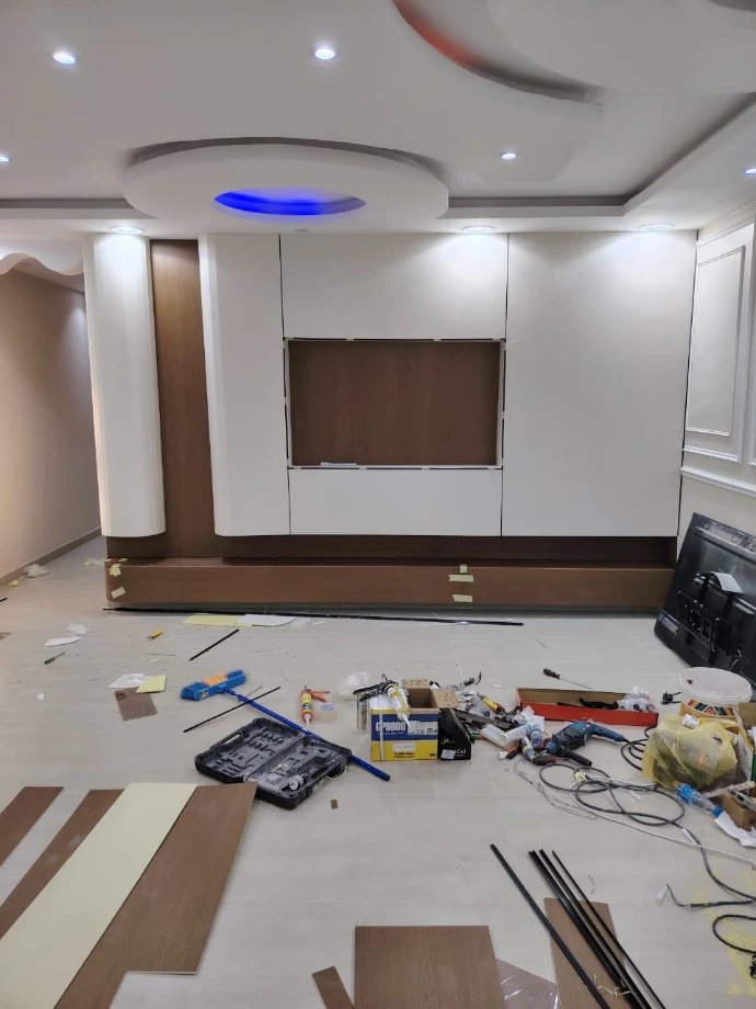 ديكوار شاشة جبس تلبيس بديل الشيبورد 